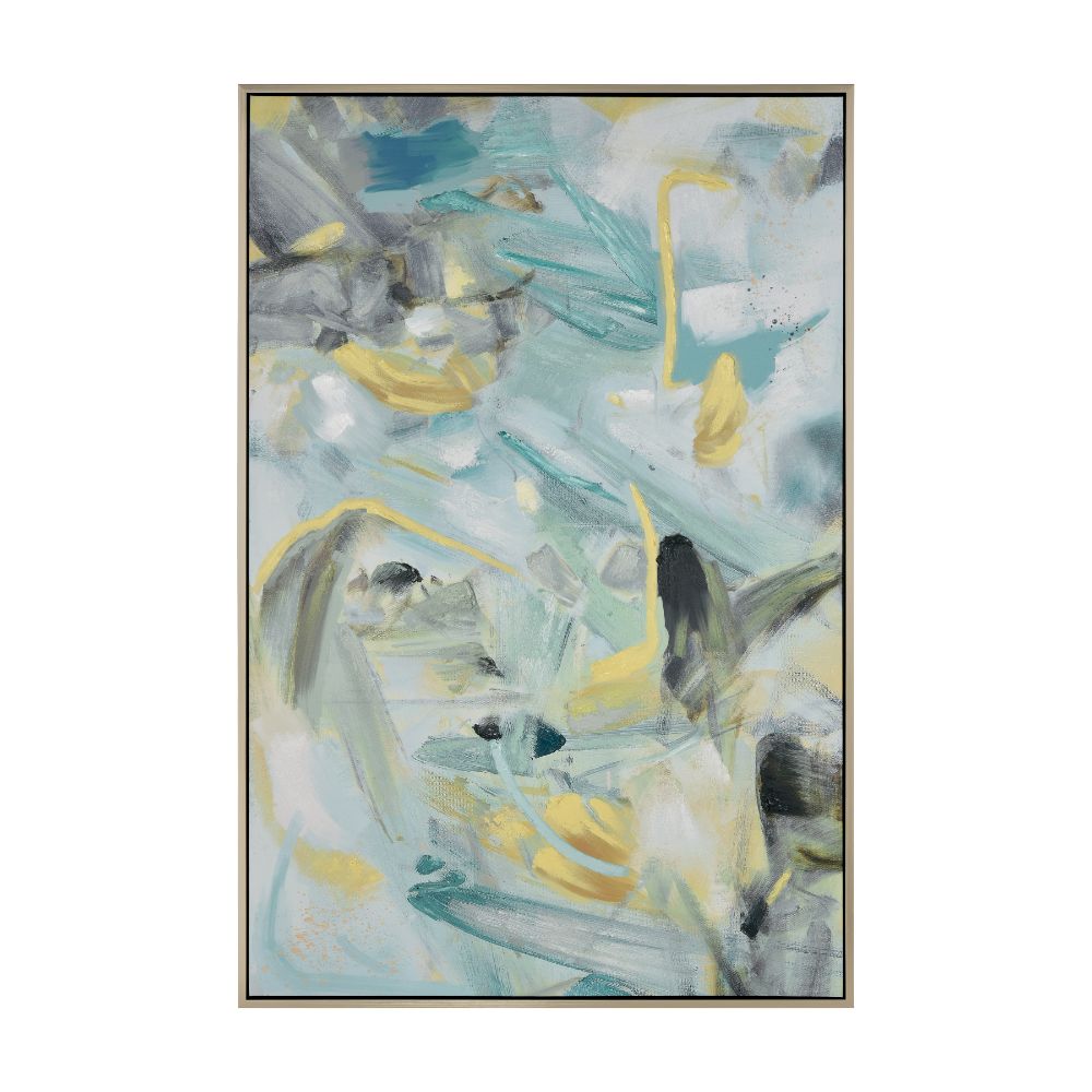 Elk Home H0026-10457 Trumpet Floral Abstract Framed Wall Art - Multicolor