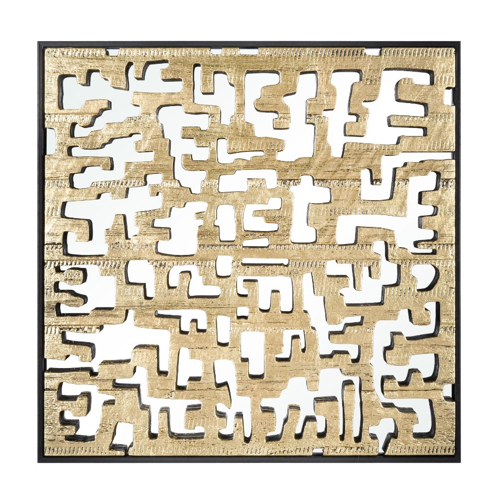 Elk Home H0036-8216 Mapped Dimensional Wall Art - Gold