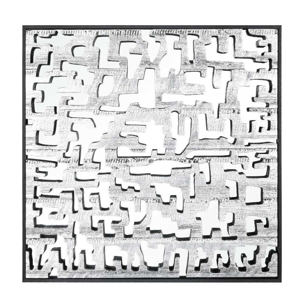 Elk Home H0036-8217 Mapped Dimensional Wall Art - Silver