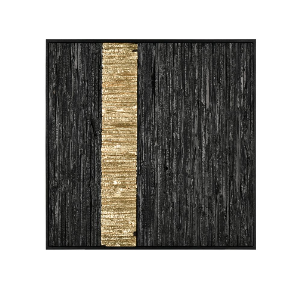 Elk Home H0036-9736 Stripe Wood Dimensional Wall Art - Black
