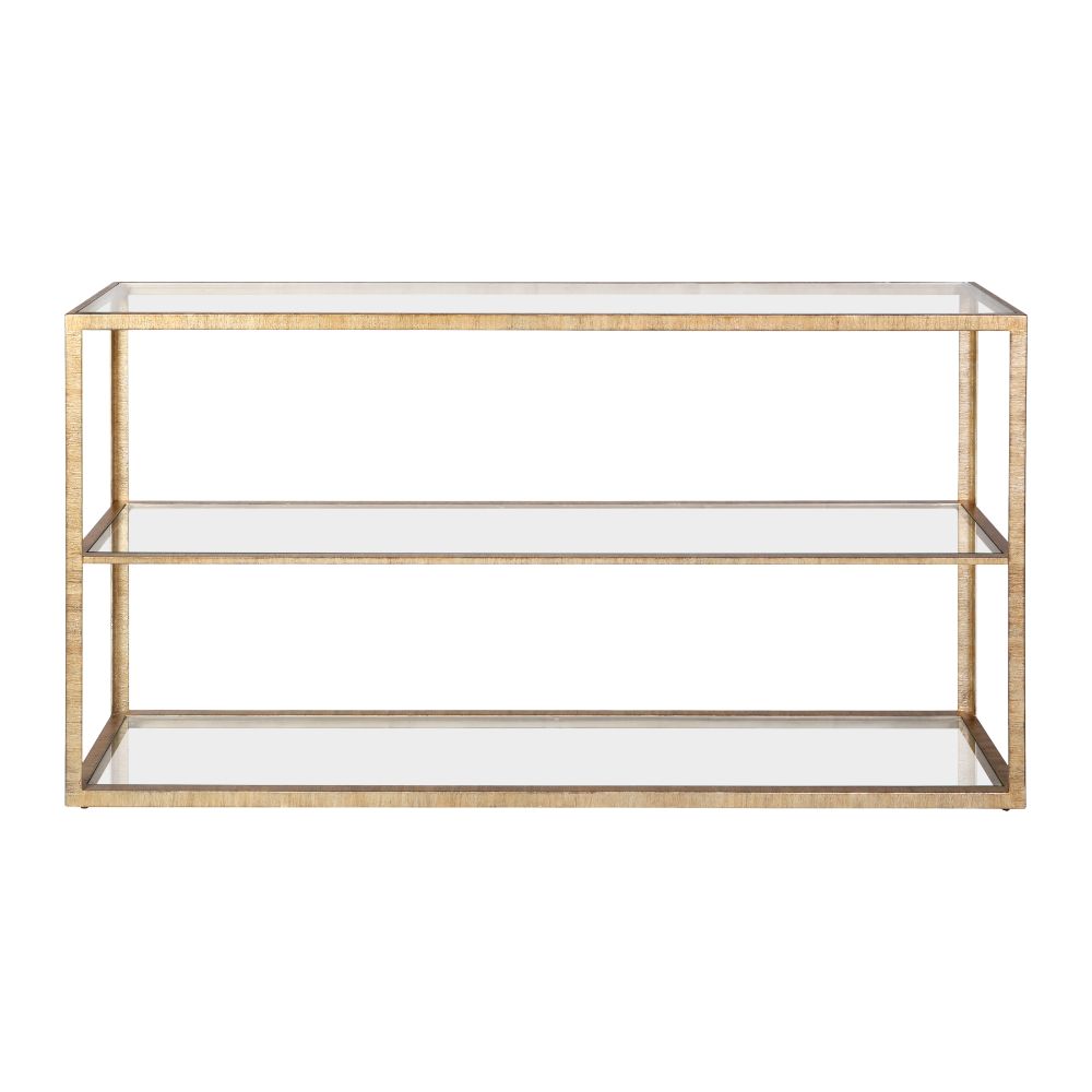 Elk Home H0115-7725 Strie Console Table - Antique Brass