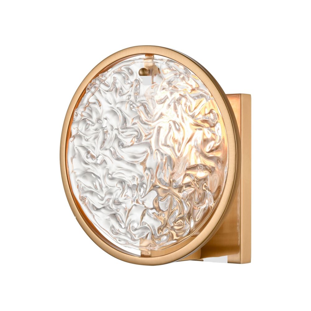 ELK Lighting H018-7240 Ombelle Wall Sconce in Satin Brass, Clear