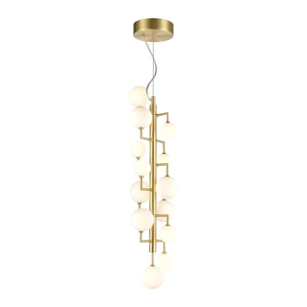 ELK Lighting H018-7246 Keir Pendant in Brass, White