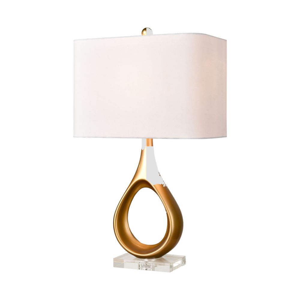 ELK Lighting H019-7232 Mercurial Table Lamp In Gold, Clear, Polished Nickel