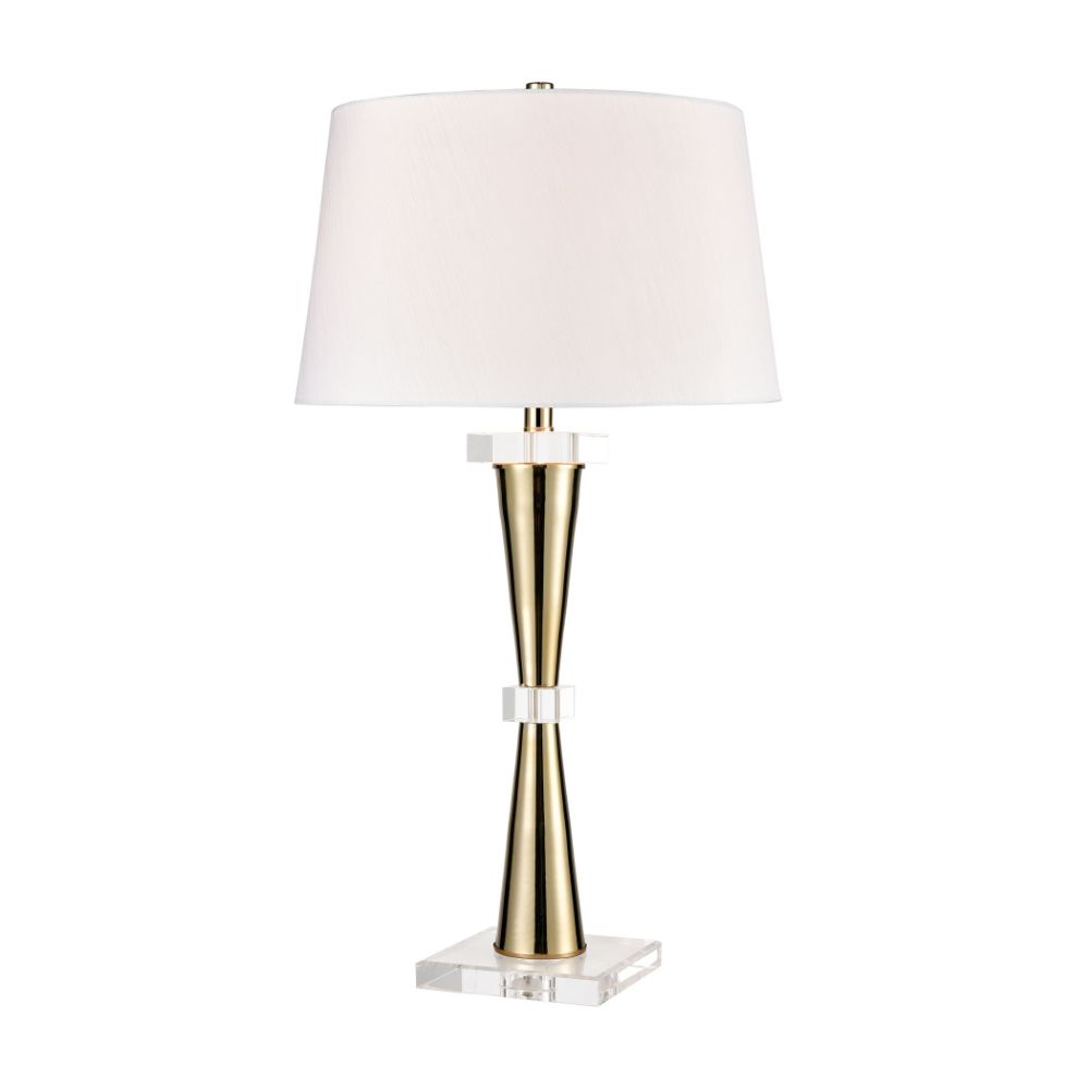ELK Lighting H019-7238 Brandt Table Lamp In Gold, Clear