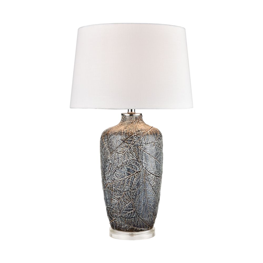 ELK Lighting H019-7249 Forage Table Lamp In Winter Grey, Clear