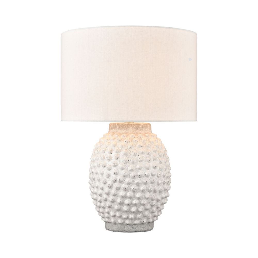 ELK Lighting H019-7256 Keem Bay Table Lamp in White Crackle