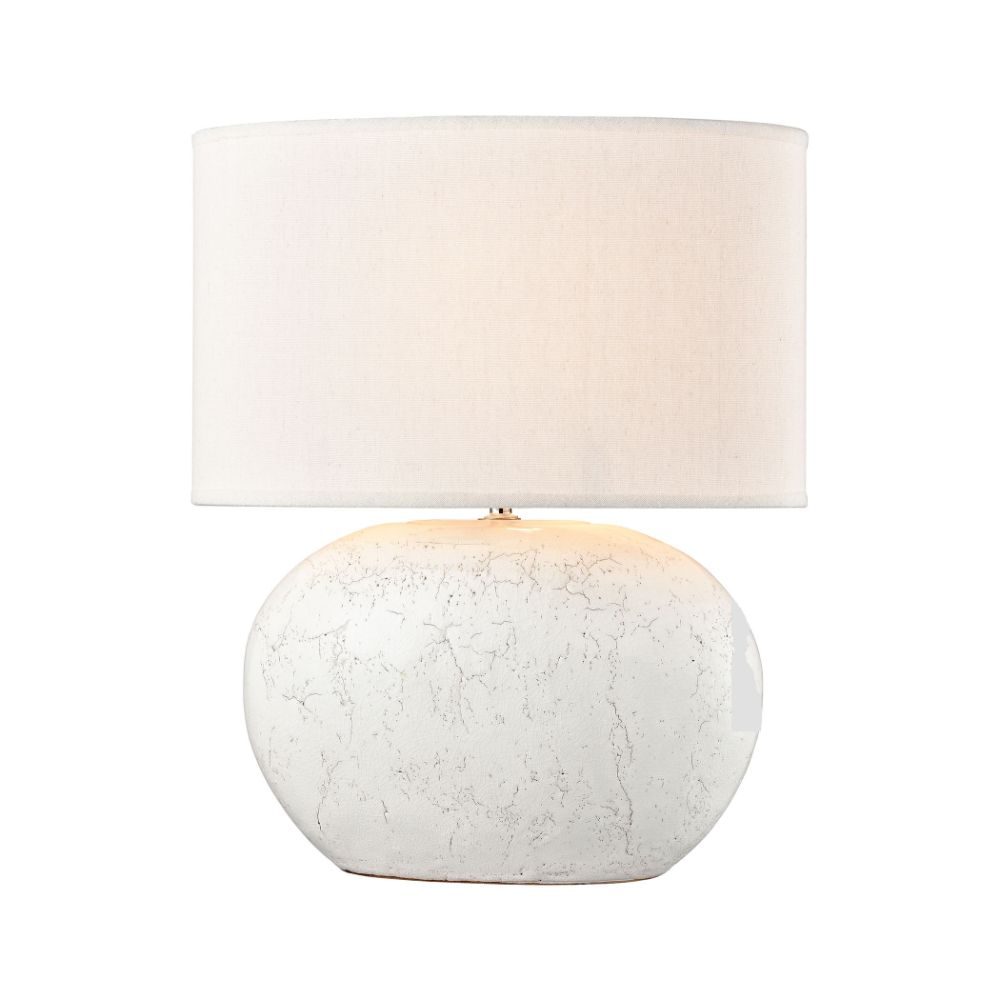 ELK Lighting H019-7257 Fresgoe Table Lamp In White Crackle