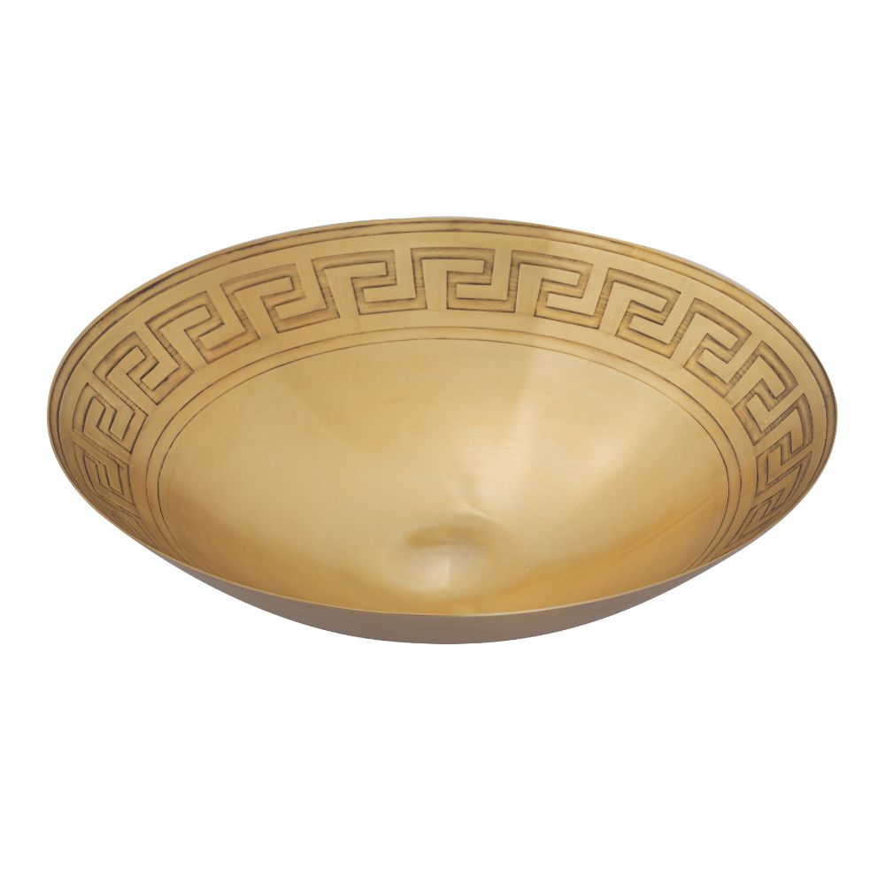 ELK Home H0807-10668 Greek Key Centerpiece Bowl - Brass