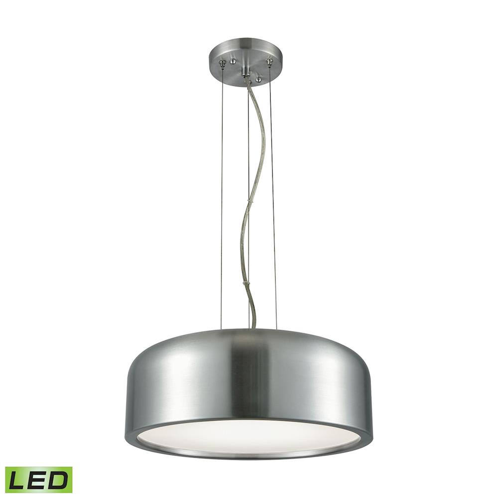 ELK Lighting LC2101-N-98 Kore 1 Light LED Pendant In Aluminum With Acrylic Diffuser