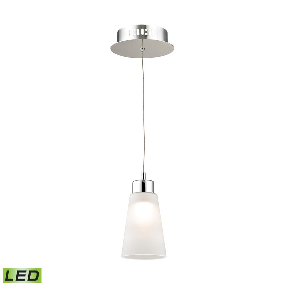 Elk Lighting LCA501-10-15 Coppa Single Led Pendant Complete with White Glass Shade and Holder