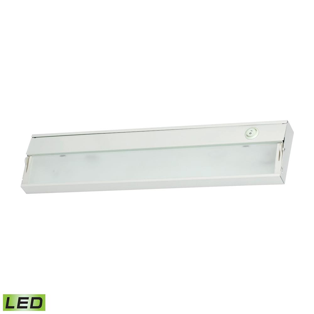 ELK Lighting LD017RSF-D ZeeLite 2 Lamp LED Cabinet Light In White With Diffused Glass