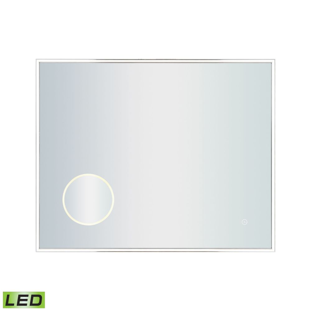 ELK Home LM3K-3024-BL4-MAG 30x24-inch LED Mirror with 3x Magnifier in Silver