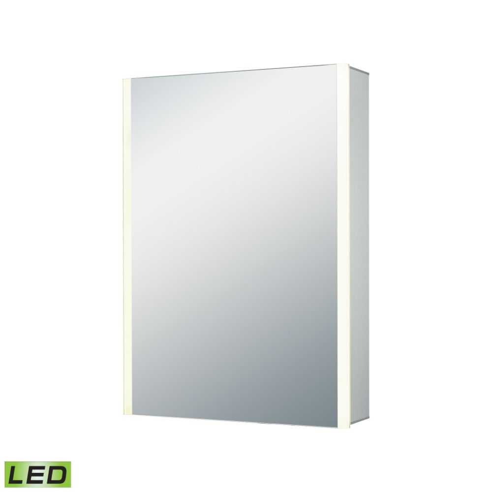ELK Home LMC3K-2027-EL2 20x27-inch LED Mirrored Medicine Cabinet in Silver