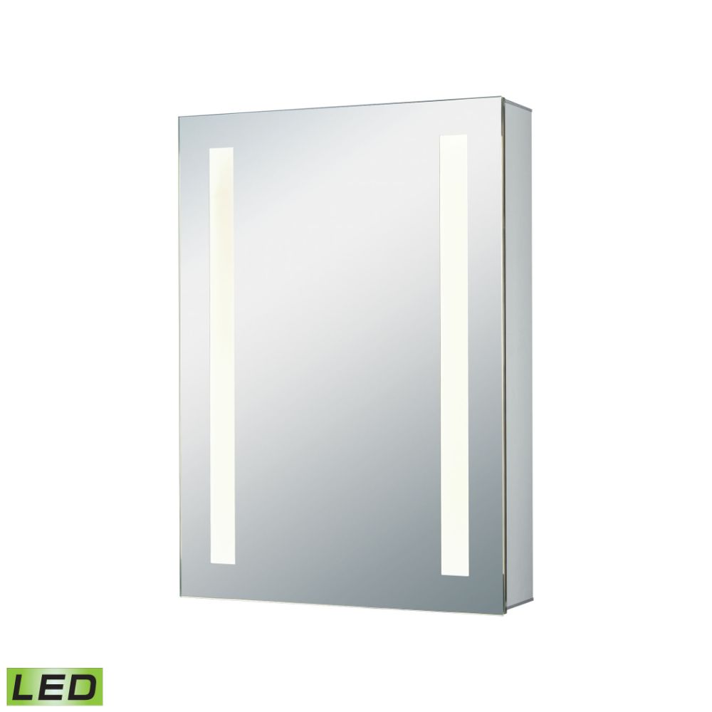ELK Home LMC3K-2027-PL2 20x27-inch LED Mirrored Medicine Cabinet in Silver