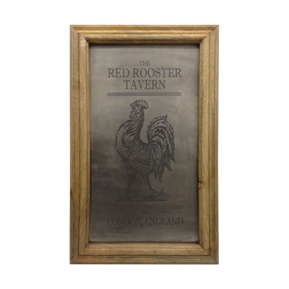 Elk Home MAG012 Rooster Etched Magnet Board - Pewter
