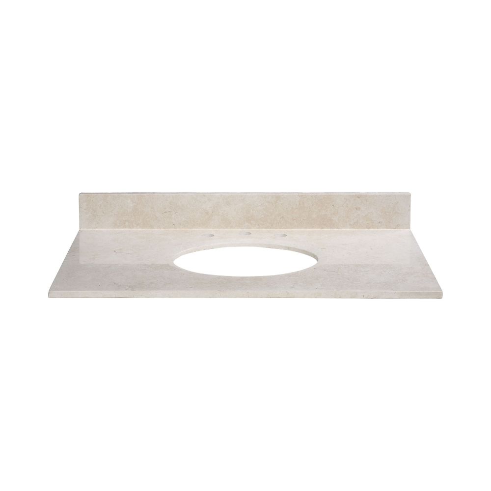 Elk Home MAUT370CM Stone Top - 37-inch for Oval Undermount Sink - Galala Beige Marble
