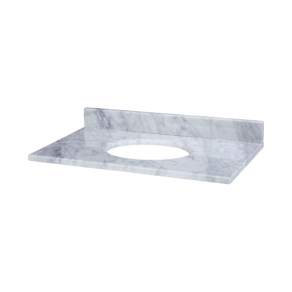 Elk Home MAUT370WT Stone Top - 37-inch for Oval Undermount Sink - White Carrara Marble