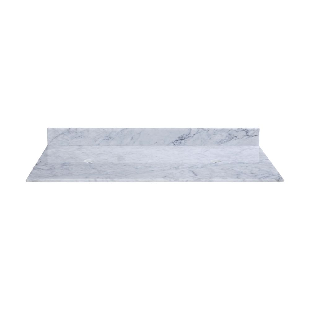 Elk Home MAVT610WT Stone Top - 61 inch for Double Vessel Sinks - White Carrara Marble