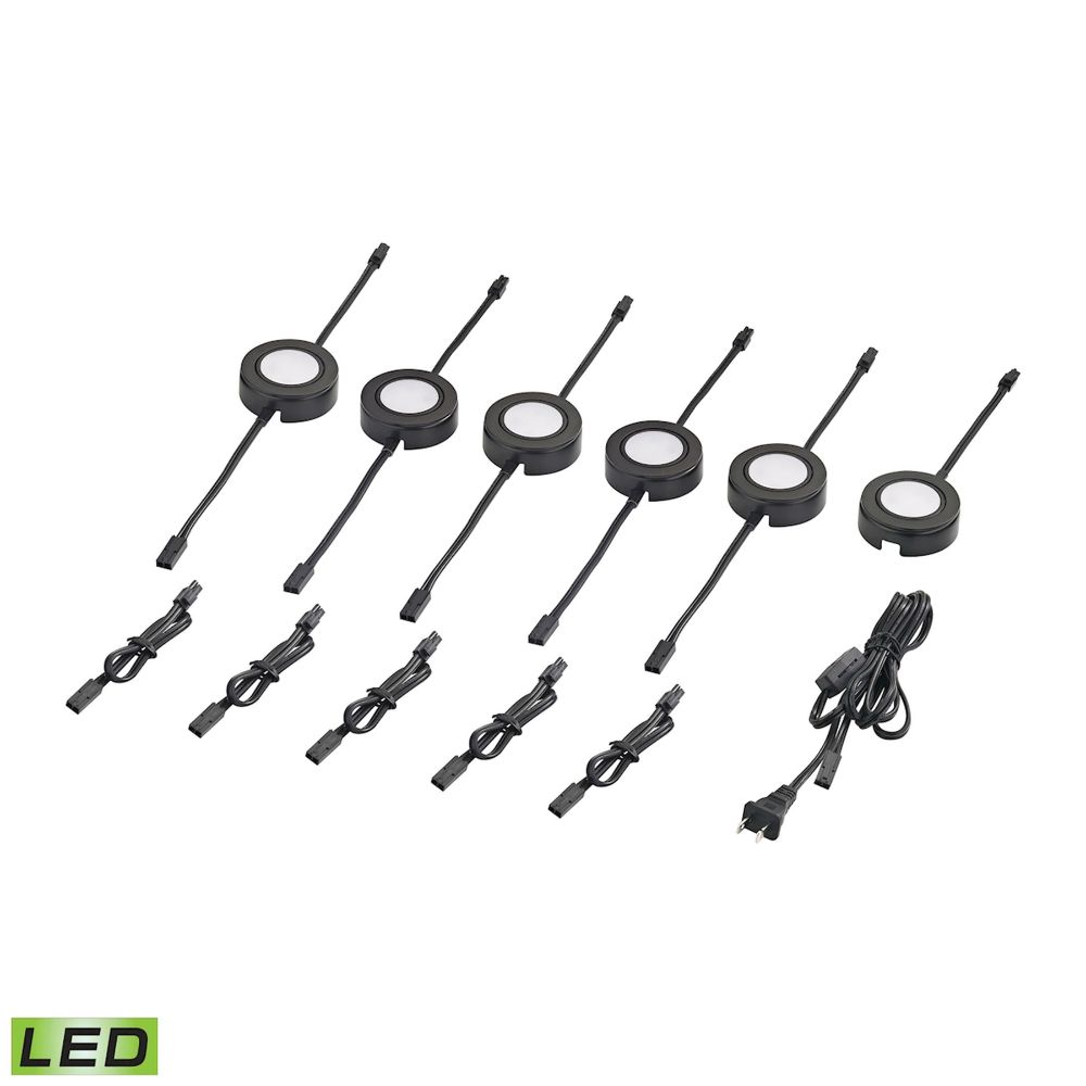 ELK Lighting MLE426-5-31K Metal Housing, 6ft Power Cord w/Plug and Line Switch, 5Pcs 12-inch Jump Cord, 1Pc Has 1 Tail, 5Pcs in Black