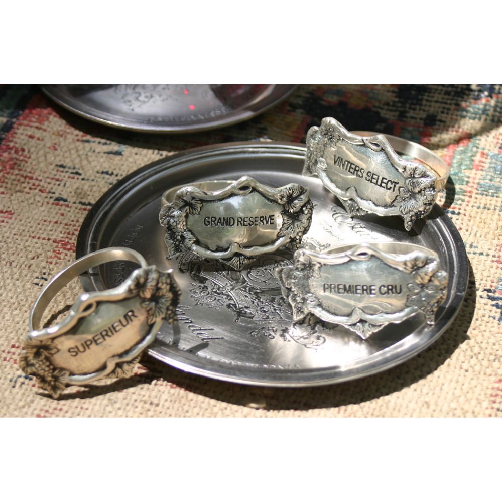 ELK Home NAP011/S4 Vineyard Grade Napkin Rings in Antique Silver (Set of 4)