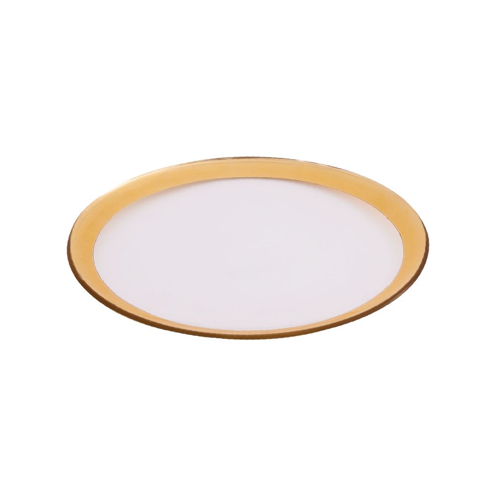 ELK Home PLT06 Gold Foil Clear Glass Saucer without Snowflake Clear