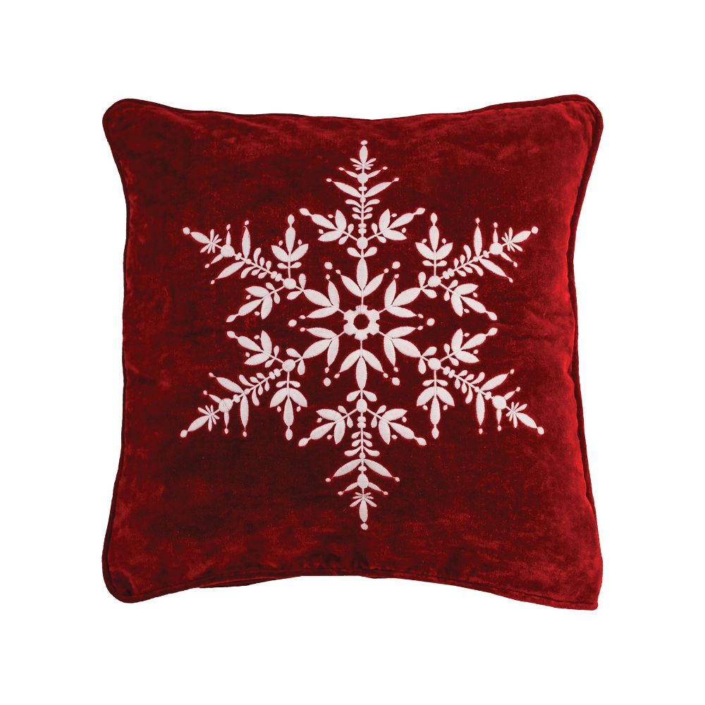 ELK Home PLW023 Snowflake 20x20 Pillow in Red