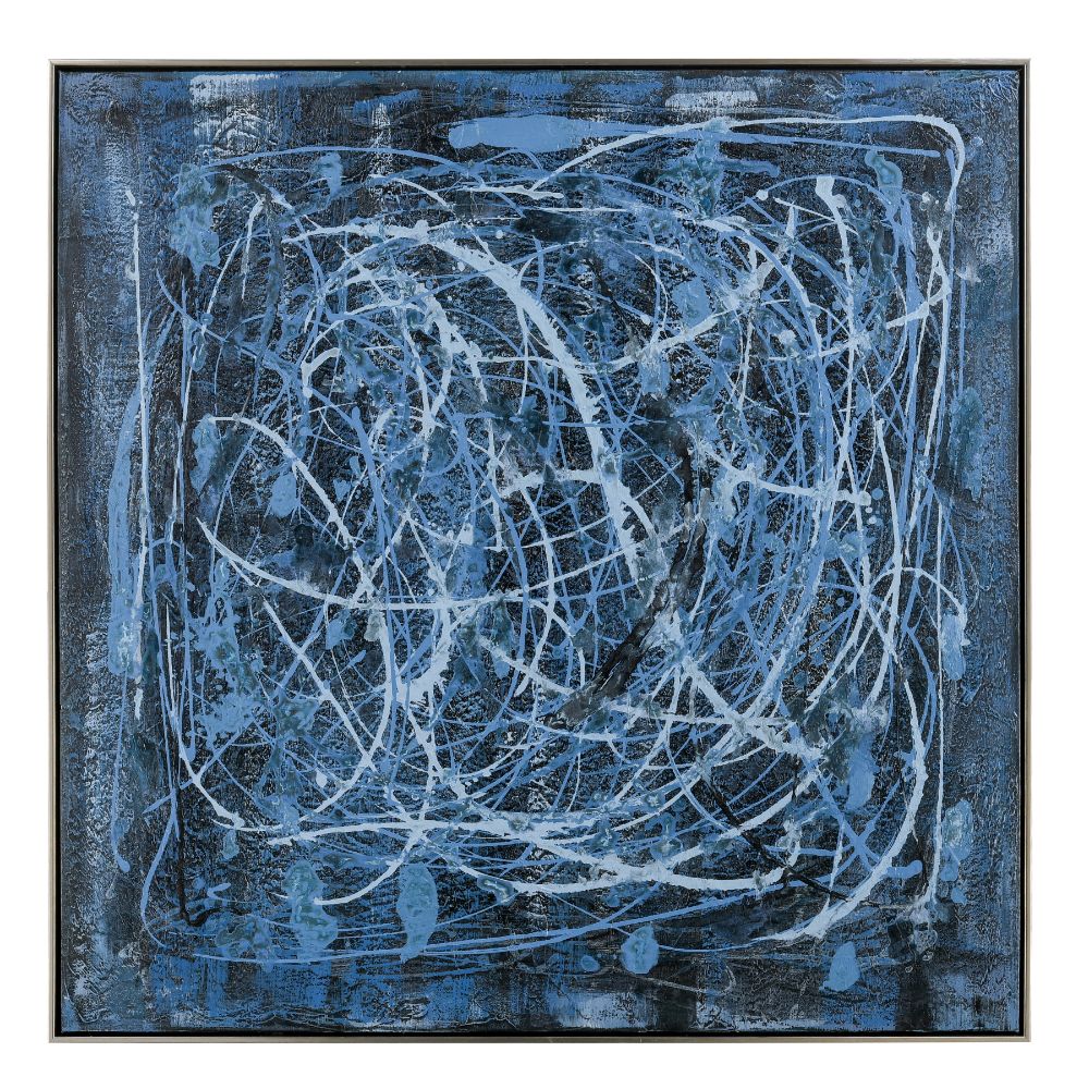 Elk Home S0016-8128 Blue Rhythm Framed Wall Art