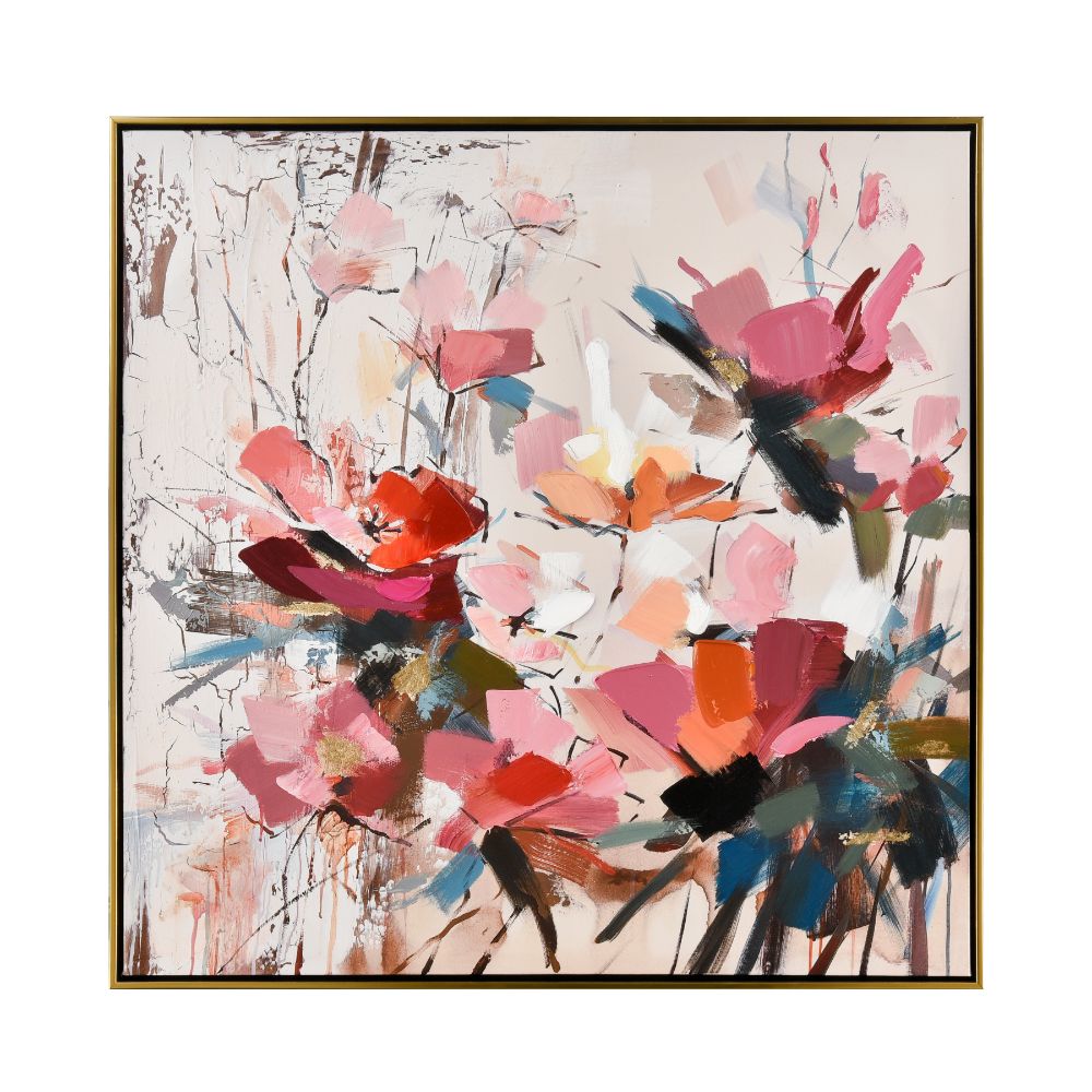 Elk Home S0016-8149 Wild Garden Framed Wall Art - Pink