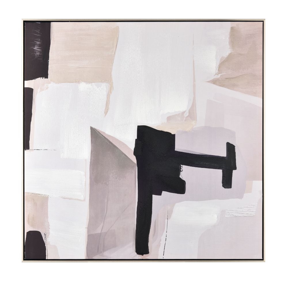Elk Home S0017-10701 Blanc I Abstract Framed Wall Art - Cream