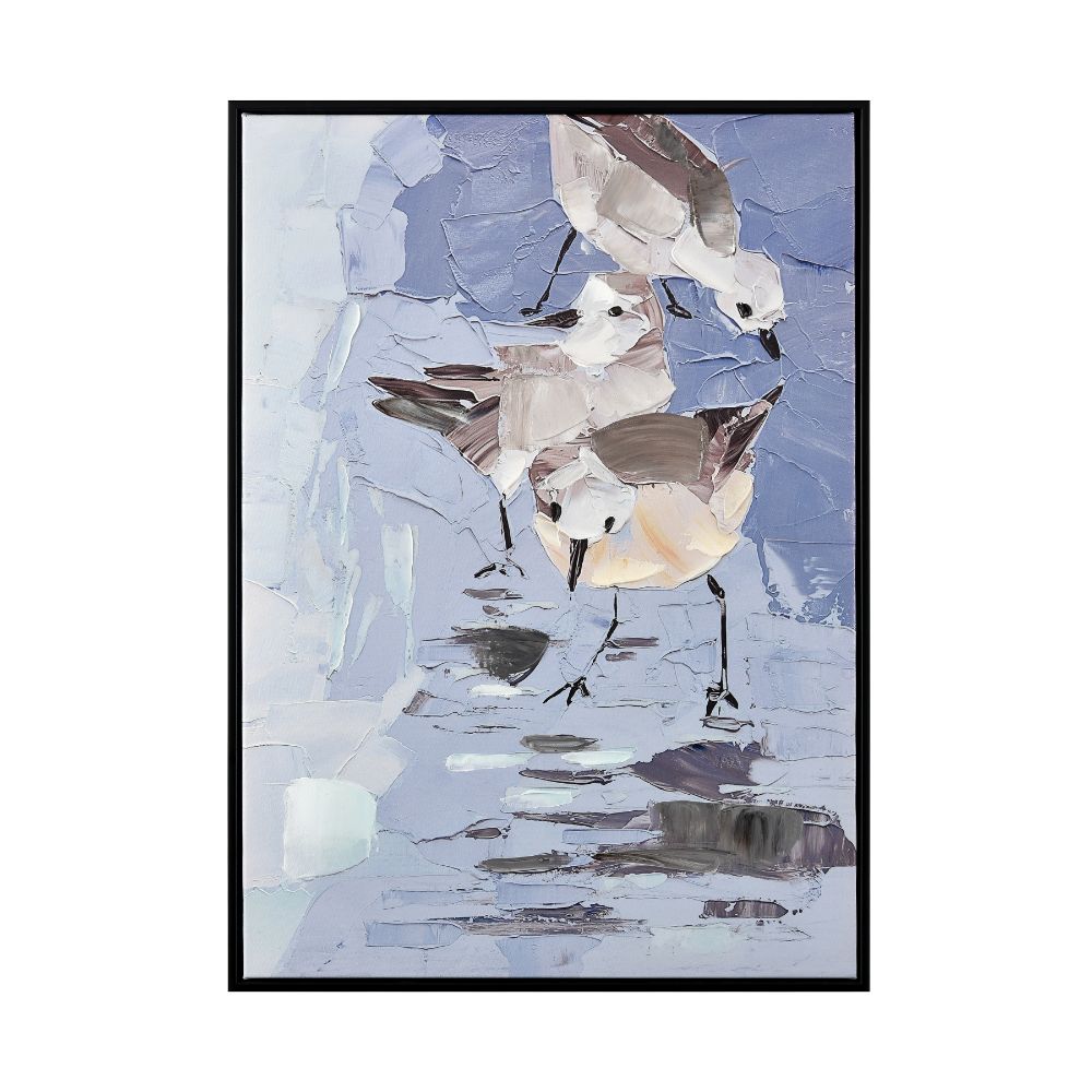 Elk Home S0017-10704 Seagull Abstract Framed Wall Art - Blue