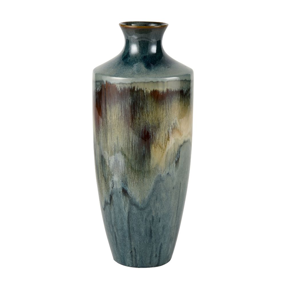 ELK Home S0017-8105 Roker Vase - Large in Green Reactive
