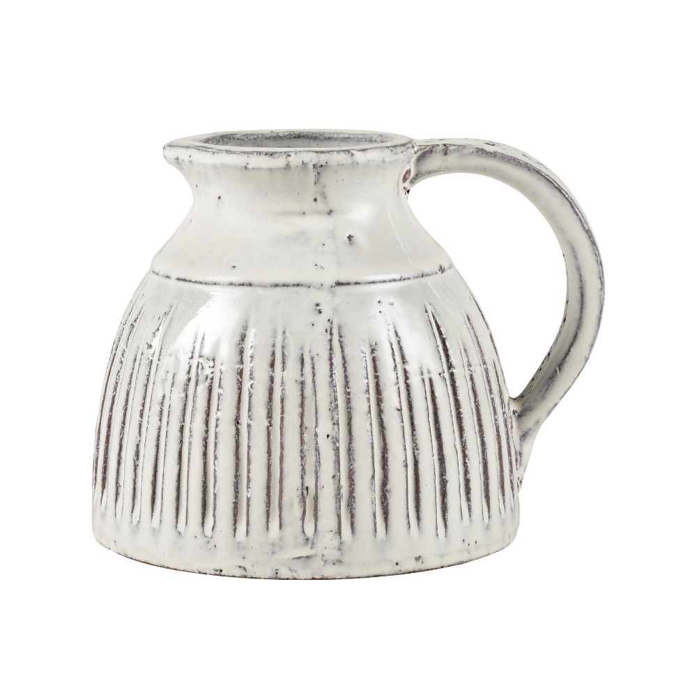ELK Home S0017-8211 Muriel Pitcher - Small Aged White Glazed