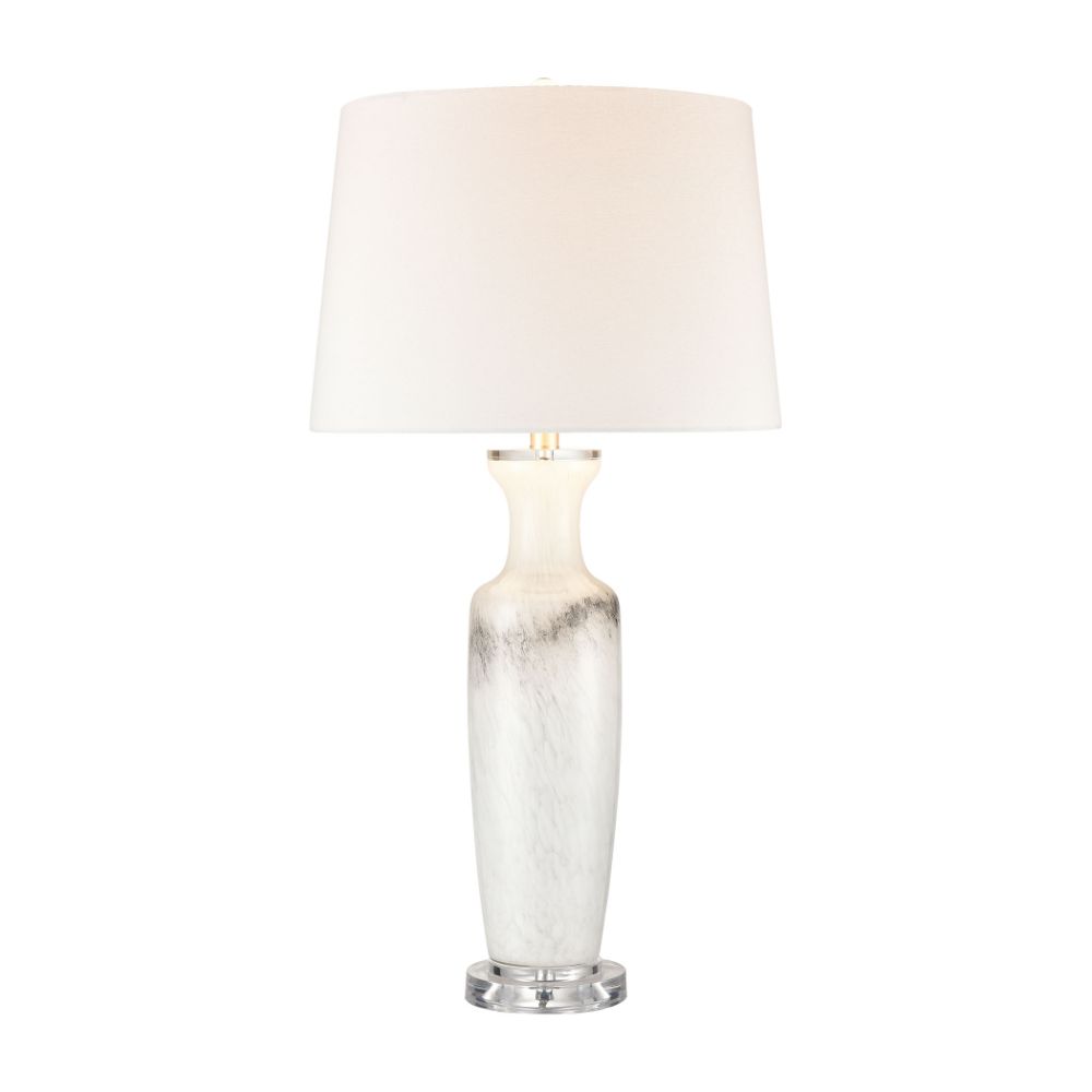 ELK Lighting S0019-8041 Abilene Glass Table Lamp In White