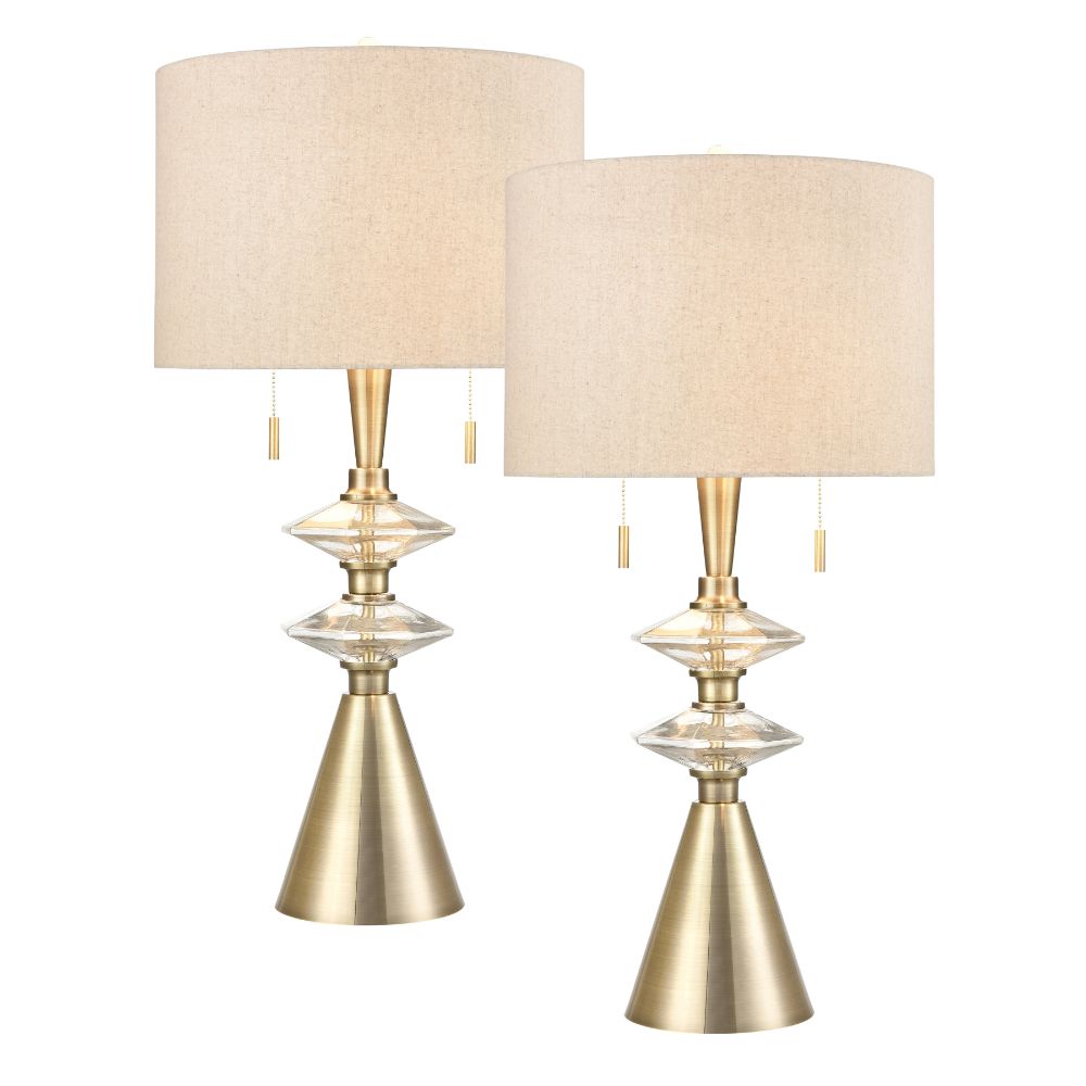 ELK Lighting S0019-8042/S2 Annetta Table Lamp - Set of 2 Brass