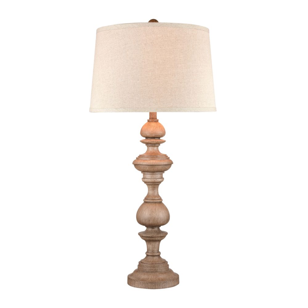 ELK Lighting S0019-8046 Copperas Cove Table Lamp In Washed Oak