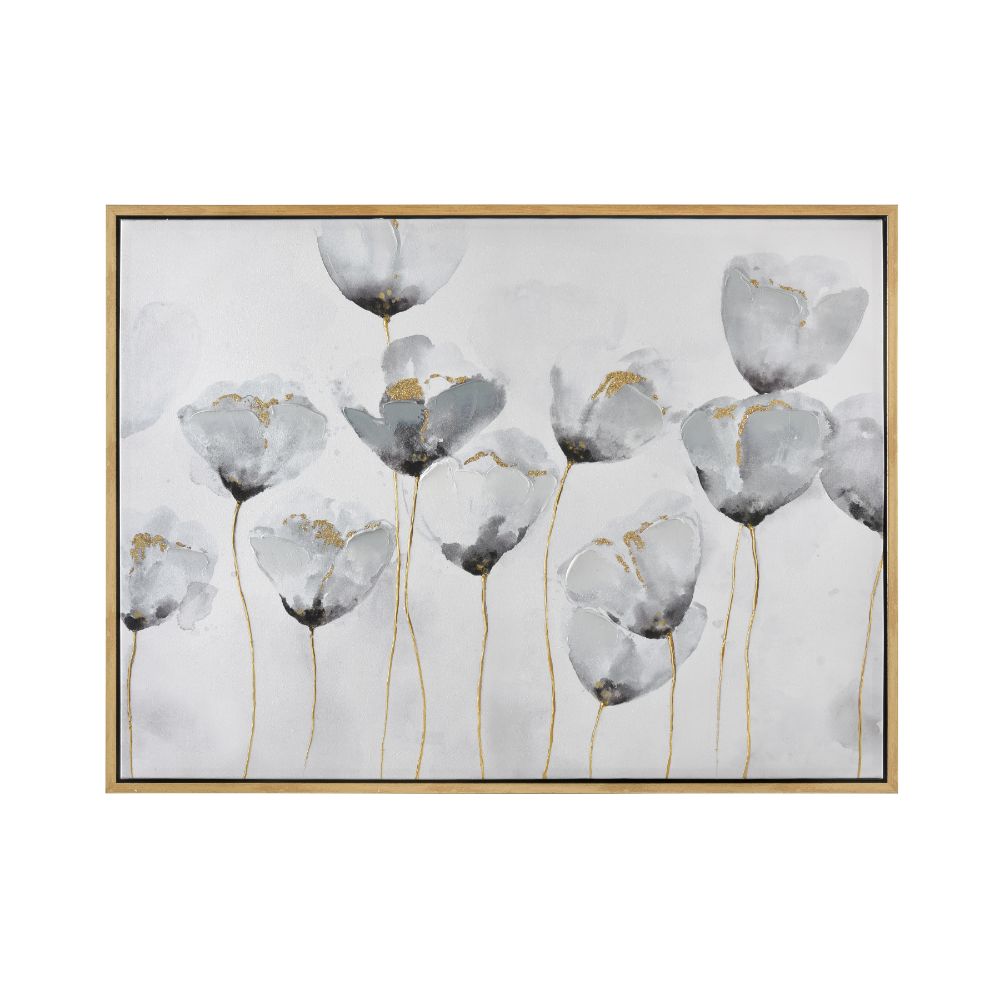 Elk Home S0026-9281 Wald Poppy Framed Wall Art - White