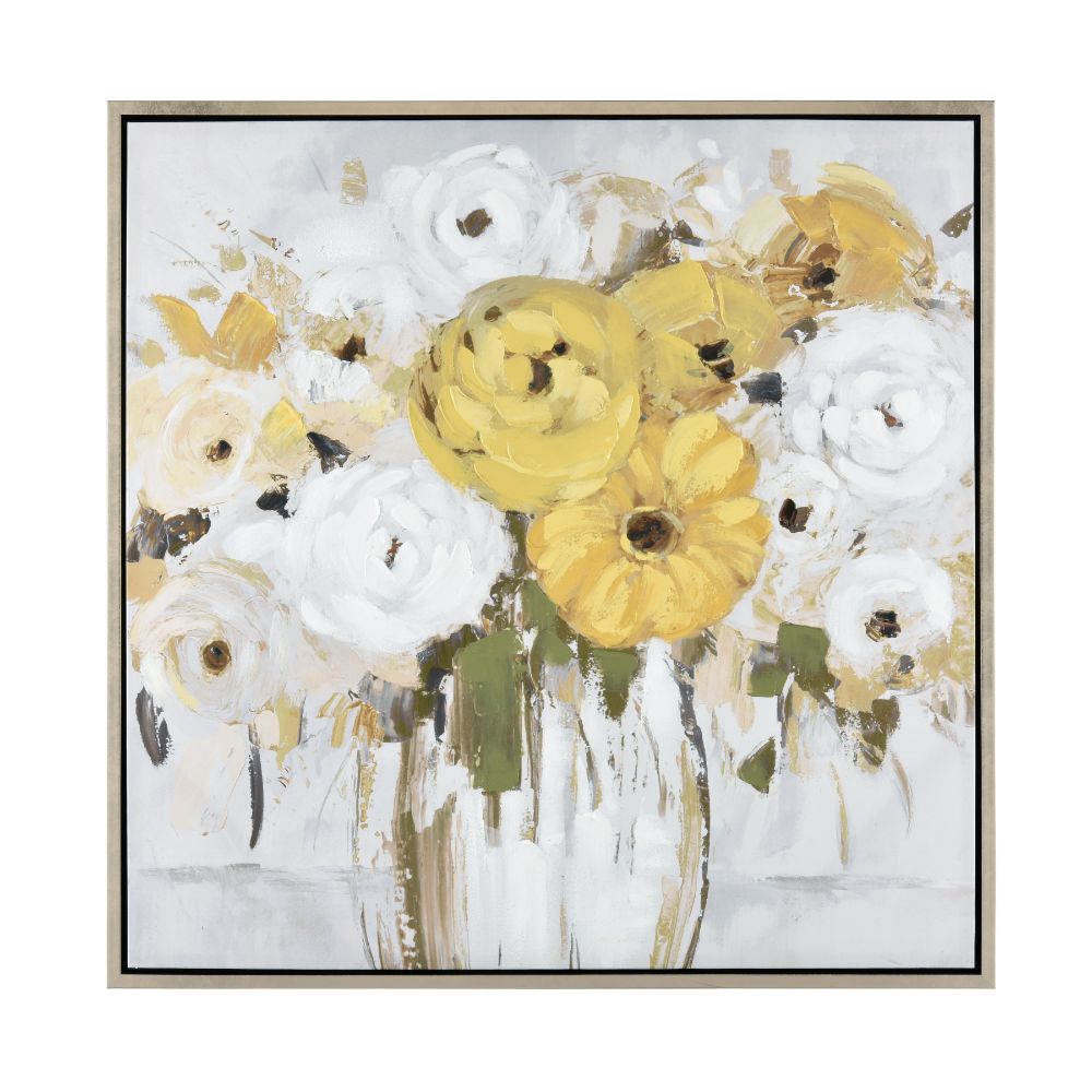 Elk Home S0026-9298 Mende Blooms Framed Wall Art - White