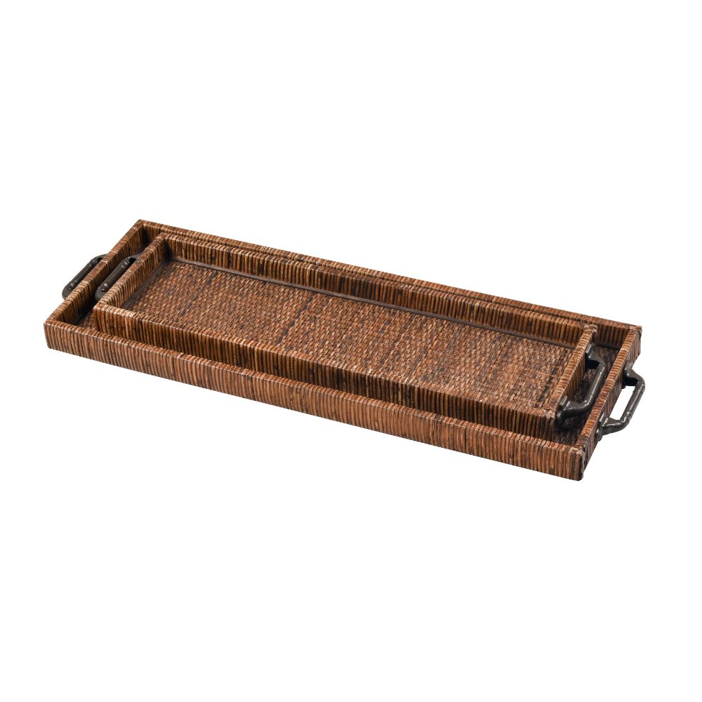 ELK Home S0037-11306/S2 Bowman Tray - Set of 2 Rich Brown