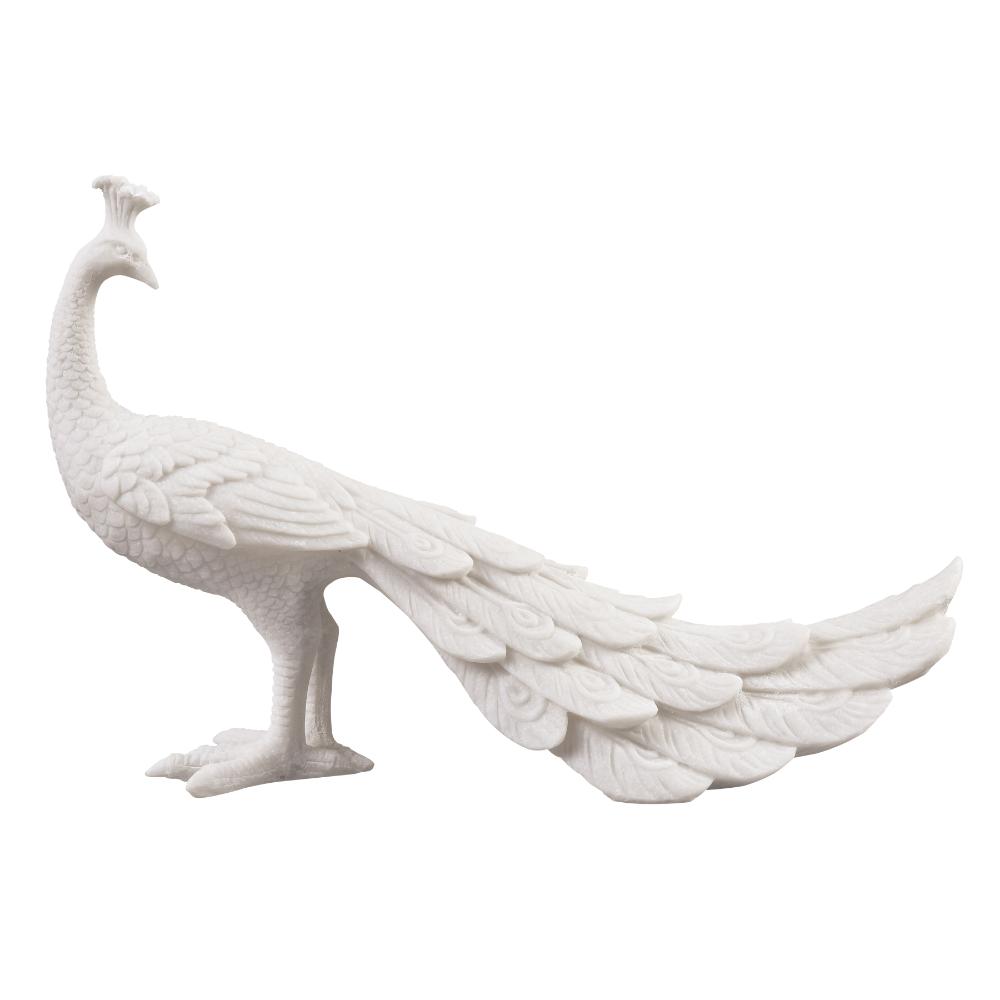 Elk Home S0037-12250 Peacock Object - Faux Alabaster