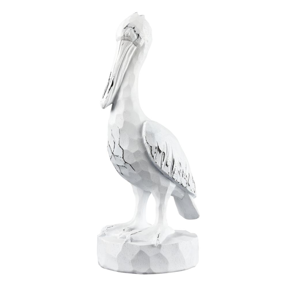 Elk Home S0037-12252 Carved Pelican Object - Weathered White