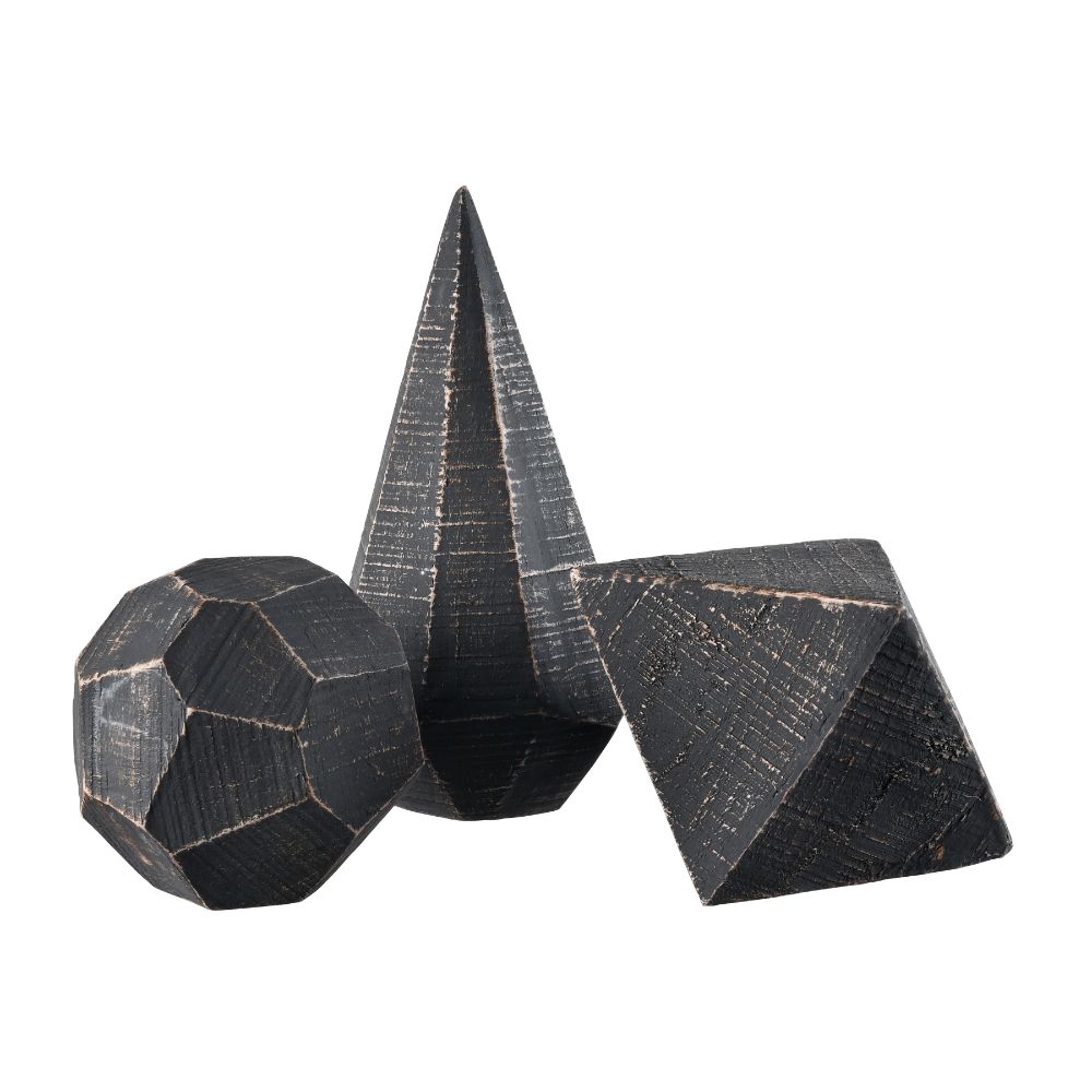 ELK Home S0037-9174/S3 Copas Decorative Object - Set of 3 Black