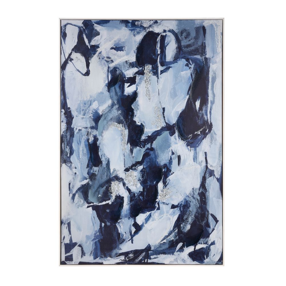 Elk Home S0056-10452 Blue Flush Abstract Framed Wall Art