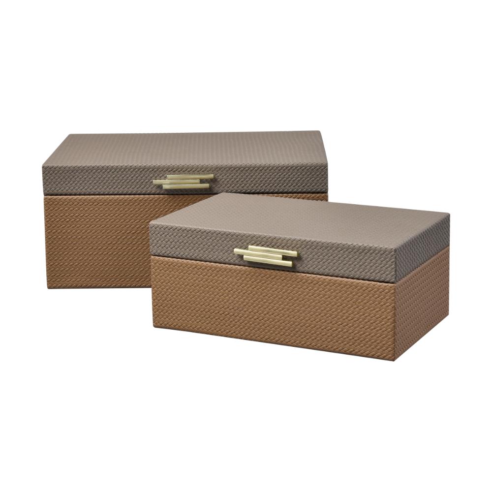 Elk Home S0057-11217/S2 Connor Box - Set of 2 Brown