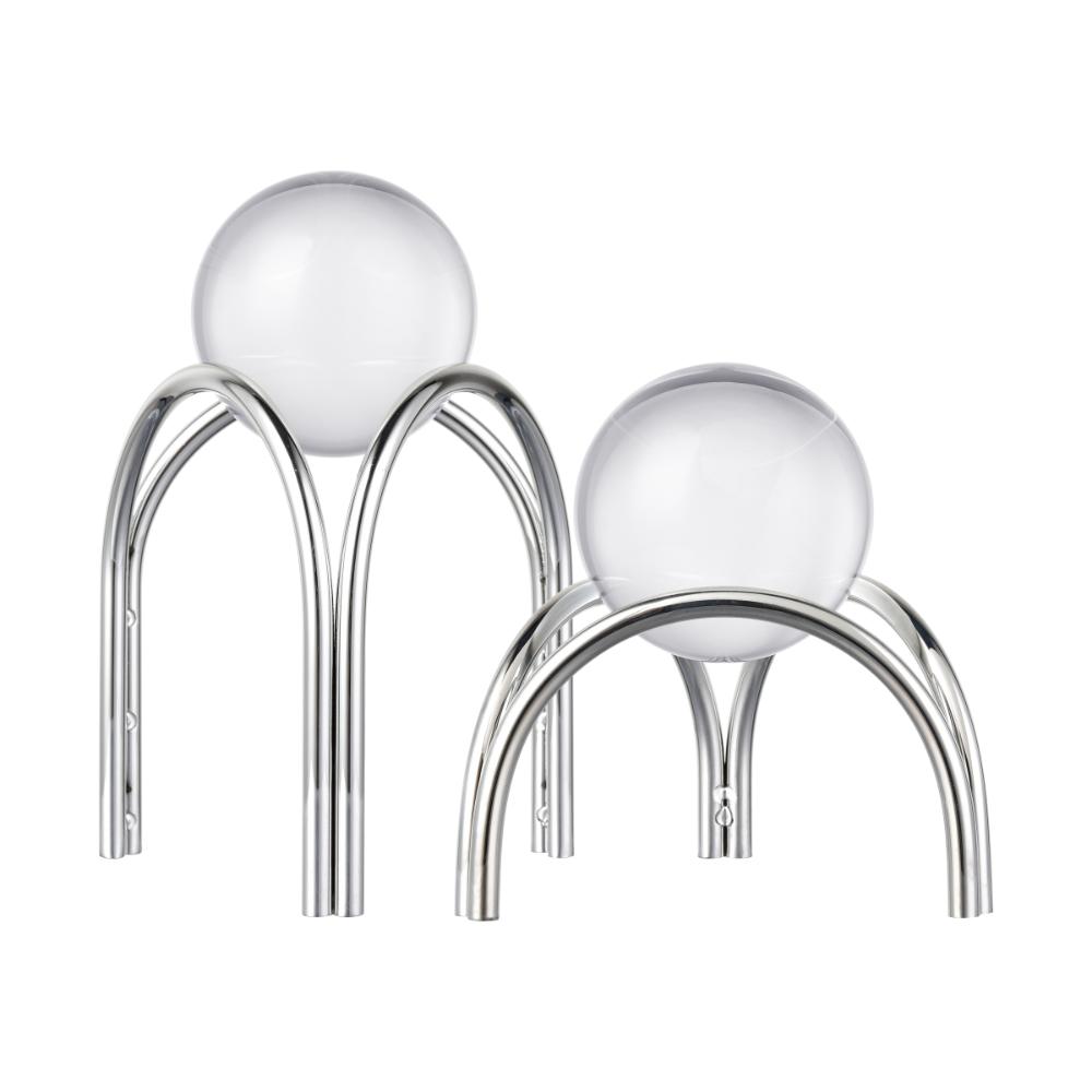 Elk Home S0057-11221/S2 Sibyl Orb Stand - Set of 2 Silver