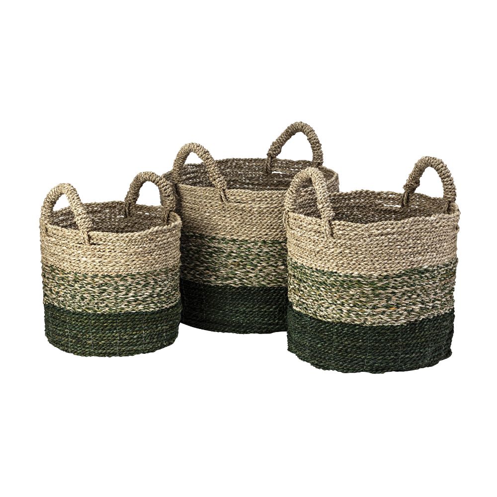 ELK Home S0077-9128/S3 Maton Seagrass Basket - Set of 3 Natural