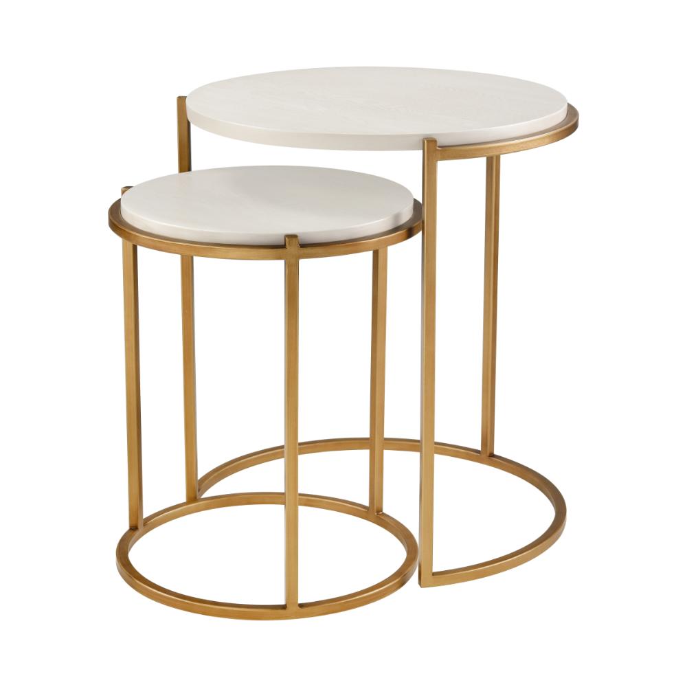 Elk Home S0115-11769/S2 Solen Accent Table - Set of 2 - Aged Gold