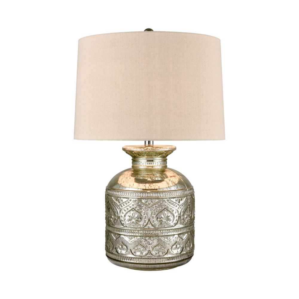 Elk Home S019-7262 Zoco Table Lamp In Antique Silver Mercury