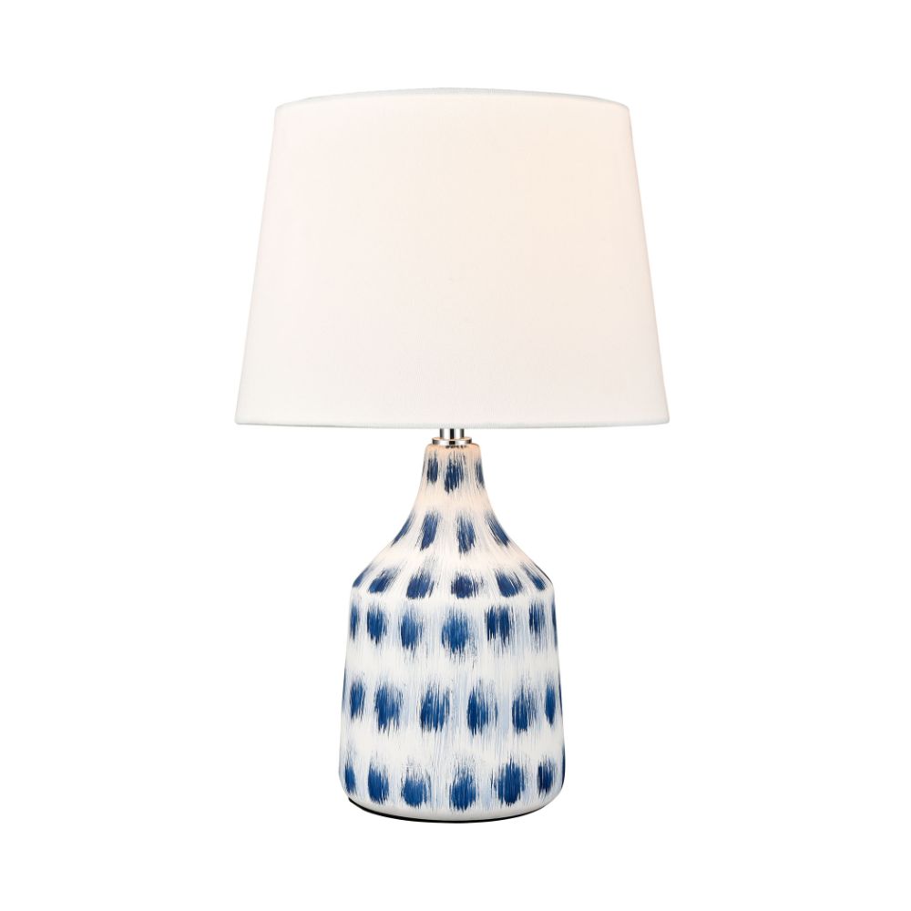 ELK Lighting S019-7270 Colmar Table Lamp In White, Blue