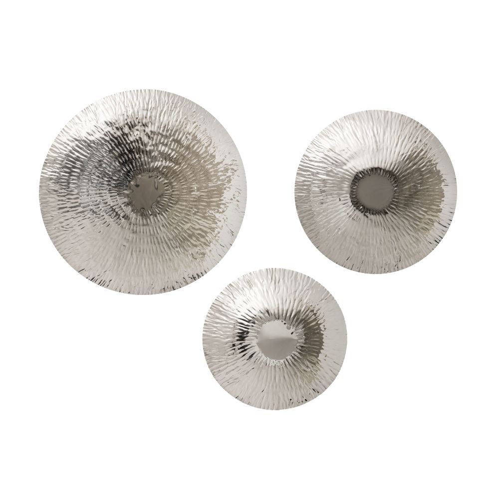 Elk Home S0807-8724/S3 Bray Dimensional Wall Art - Set of 3 - Silver